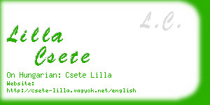 lilla csete business card